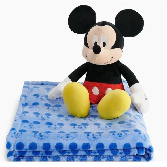 Disney | Toys | Disney Mickey Mouse Plush Buddy And Throw Blanket Set ...